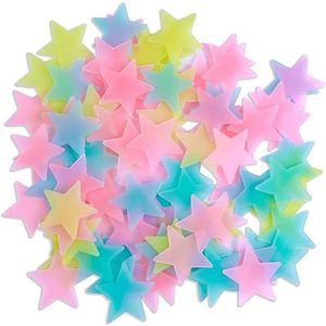 Toys LED 100 peças/bolsa 3cm Toys luminosos adesivos de estrela luminosa Sofás de quarto de pintura fluorescente Toys PVC adesivos S2452011