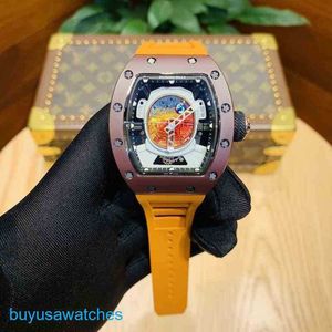 Функциональные RM Запястья Watch RM52-05 серия 2824 Автоматическая углеродная лента лента Leisure Sports Watch