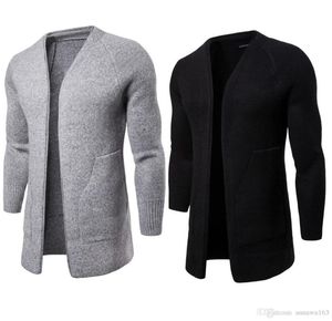 새로운 디자이너 카디건 스웨터 men039 vneck 긴 스웨터 소매 고품질 면화 니트 겨울 남성 스웨터 for9967231