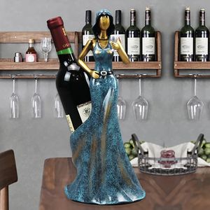 Blue Red Living Room Home Table Dekoration Harts Wedding Decor Accessories Beauty Women Shelf Wine Bottle Holder Rack Stand 240518