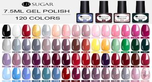 Ur socker 75 ml gel nagellackrosa lila färgserie UV LED -nagellack semi permanant gel 60 färger blötlägger UV Polish3653679