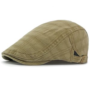 HT4239 Berets All Seasons Beret Caps for Men Women Cap Flat Cap Vintage 100 ٪ Cotton Artist Painter Hat Hat 240520