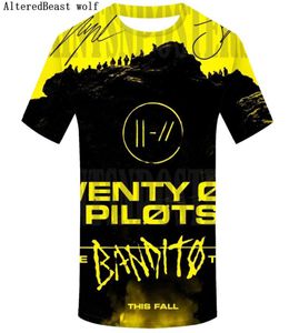 Twenty One Pilots Men 3D Tシャツメンハラジュクトップヒップホップマン039