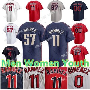 2024 Custom City Connect Jose Ramirez Andres Gimenez Baseball Jersey Стивен Кван Джош Нейлор Дэвид Фрай Шейн Бибер Бо Тристон Маккензи Соломенная Мужчина Женская молодежь