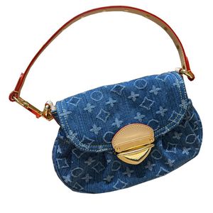 24SS Women Totes Bags denim Handbag Luxurys Designers Sunset Shouder Crossbody Messenger Ladies Travel Handbag Totes pouch purse 19cm Fqvho