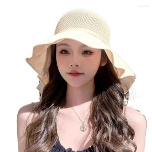 保護と首のプロテクターを備えた広い縁の夏の夏の太陽の帽子