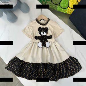 Top Baby Dress Kids Girls Dresses Kids Short Sleeve Skirt Casual Clothing skirt Size 110-160 CM high quality Princess Dresses April18