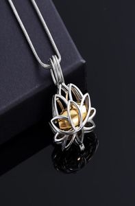 Kasd1860 Stainless Steel Cremation Urns Ashes Jewelry for Women Gift Item Lotus Flower cremation necklace Keepsake Urn Locket for 9370306