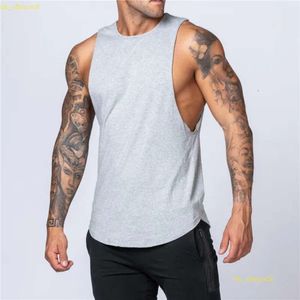 Yeni Tasarım Kas Uyağı Düz ​​Boş Kolsuz Egzersiz Spor Giyim Erkekler İçin% 100 Pamuklu Tank Top Egzersiz Spor Salonu Erkek Tank Top Yelek Kas Kolsuz Spor Giyim