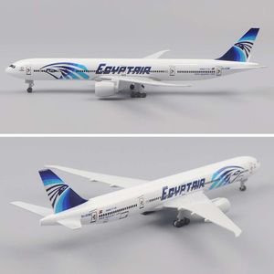 Aircraft Model 20cm 1:400 Egyptair Boeing 777 Metal Replica With Landing Gear Alloy Material Aviation Simulation Boy Gift