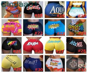Summer Snack Shorts Women Breattable Booty BodyCon Mini Gushers Booty Yoga Short Pants Candy Skinny Fast 103 Styles2905438