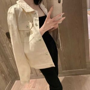 Women's Jackets Designer Brand the Same Popular 2024 Early Spring Twill Cotton Denim Jacket with Hand Sewn Diamonds for a Minimalist and Versatile Design DJEL