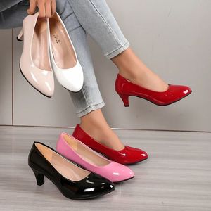Women Pumps Nude Shallow Mouth Women Shoes Fashion Office Work Wedding Party Shoes Ladies Low Heel Shoes Summer Heels Woeman 240514