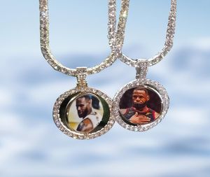 Hip Hop Hop personalizzato PO su misura rotonda rotta doppiamente ghiacciata bling ciottolo da zircone cubico