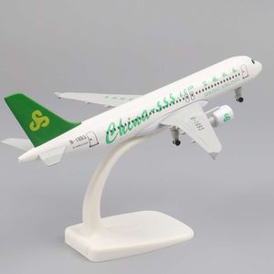 Metal Aircraft Model 20 Cm 1:400 Spring Airlines A320 Replica Alloy Material With Landing Gear Children'S Toys Birthday Gift