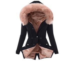 Female Women Jacket Winter Warm Hoodies Coat Thickening Faux Fur Fashion Womens Outwear femme Parkas For Womens Winter Clothing8011912
