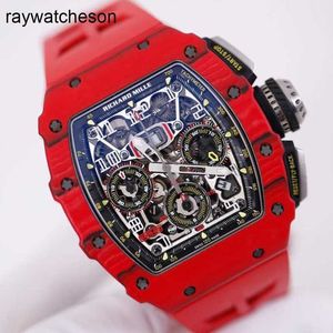 Richamills Watch Milles смотрит на Red Devil RM1103 Mens NTPT углеродного волокна Автоматический механический переключатель знаменитый роскошный спортивный сингл