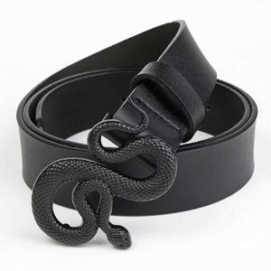 Altri accessori di moda Caldo che vendono nuovi serpenti in pelle in pelle Designer Designer Western Retro Style Westro Womens Black Strap J240518