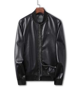 2022 Designer Fashion Men039s Leather Biker Spring New English Style Leather Jacket Motorcycle Black Brown M3XL 0561043583393049