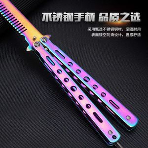 Csgo Non Blade Comb Practice Folding Butterfly Round Head Swing Knife E93259