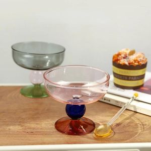 Миски Icecream Bowl Glass для йогурта Японская посуда Симпатичная чашка красочная посуда суп теплостойкий фрукты