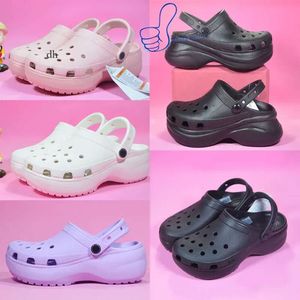 2023 Classic Bae Clog Women Designer Sandals Height Increasing Platform Clogs Waterproof Shoes Pink Thick Bottom Pool Slippers Hospital Nursing Slides 68