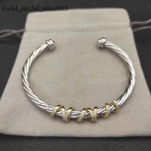 David Yurma Bracciale Dy Bracciale Bracciale Bracciale Gioielli Fashion per donne uomini Gold Silver Pearl Head Cross Bracciale Dy Bracciale Dy Man Christmas Gift 810