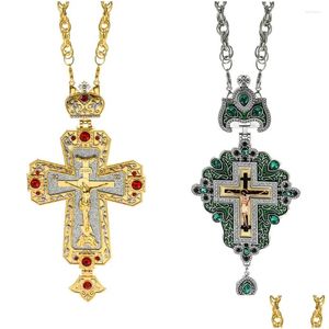 Pendant Necklaces Europe And America Relin Christian Necklace Good Friday Jesus Cross Long Chains Relius Faith Jewelry God Gifts Dro Dhdib