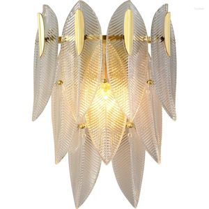 Wall Lamp Postmodern Creative Designer Exhibition Hall Coffee Shop Light Luxury Living Room Bedroom Dining Copper Glass