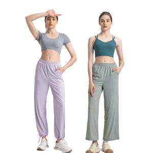 여성 하이킹 스포츠 긴 바지 탄성 허리 가벼운 바지 주머니 UPF 50+ 드로 스트링 운동 레깅스 athleisure