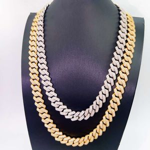 13.5MM Wide Hip Hop D Color Moissanite Diamond Cuban Link Chain Necklace