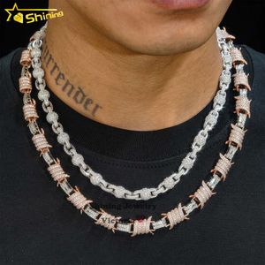 New design pass diamond tester sterling sier rose gold wire barber vvs moissanite cuban chain necklace