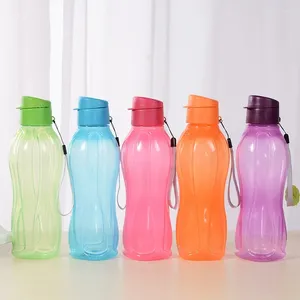 Vattenflaskor 800 ml flaska plast bärbar utomhus sportkopp stor kapacitet fast färgutrymme dricksvaror 1 datorer