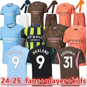 24 25 Haaland Soccer Jerseys 4 -й китайский Новый год дракона Родриго Грелиш Ман городов де Бруйн Фоден 24 25 футбольные рубашки Детский комплект Финал чемпионов Ederson6688