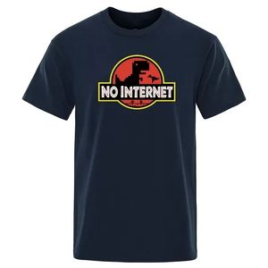 メンズTシャツの恐竜印刷ネットワークレスメンズアンドウィメンズの面白いハラジュクトップジュラシックオフラインパークヒップホップトップ