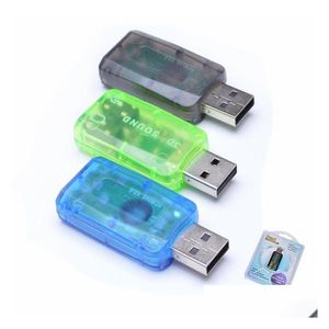 Ses Kartları 3D Harici Dizüstü Bilgisayar Sanal 5.1 Kanal USB 2.0 ila 3,5 mm Mikrofon Kriko Kriko Stereo Kulaklık Odygörü Yeni Hoparlör Arayüzü OTYGF