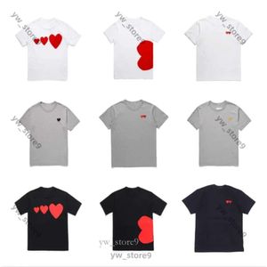 Mens T Shirt Designer Embroidery Red Heart Commes Des Garcons Shirt Casual Women Shirts Badge Commes Des Garcon T Shirt Cotton Short Sleeve Summer Loose Oversize 1653