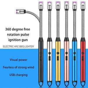 Tändare 360 ​​utomhus kök ljus USB laddning bärbar elektronisk ljus säkerhetslås miljövänlig lämplig för 265 mm ljusbas spis s245137