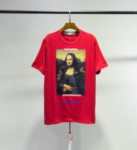 Street Populär OW Mona Lisa Smile HD -Druckmänner und Frauen Paar lose T -Shirtvl7gl63Q2132906