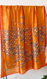 Europa e os Estados Unidos caros novos 180-90cm de luxo lenço de seda feminino vintage Fashion Square Sconhe Escolha Silk H Sconse 2 colors