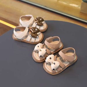 Kleinkindmädchen Sommer Kinderprinzessin flache Sandalen Mode süße Polka Dot Bowknot Kinder Kausale Strandschuhe Open-Toe