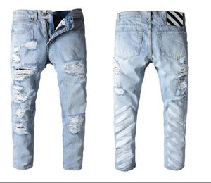 2020 whole destruction men039s slim Jeans Straight motorcycle skinny jeans casual pants men039s ripped jeans size 2840 2283683