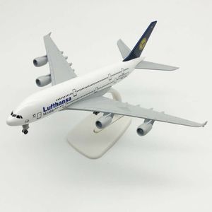 A380 tedesco Lufthansa Airbus Civil Airliner 20 cm Simulazione Aeromobile Aviazione Modello Kit di costruzione di modelli