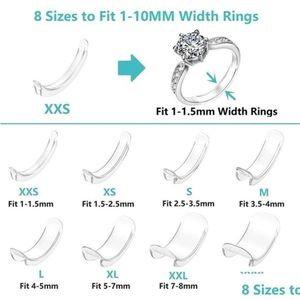 クラスターリング8サイズSILE Invisible Clear Ring Size Adjuster Resizer Roose Reducer Sizer Fit Any Jewelry Tools176L Drop Delivery DHBCV