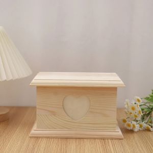 Pet Memorial Urns for Cat Dog Ashes Wooden Cremation with Po Frame Funeral Box Small Animal Keepsakes 240520