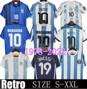Jersey de futebol de Maradona 1986 1994 Argentina Retro 86 Classic Vintage Argentina Riquelme 78 Camisas de Futebol Maillot Camisetas de Futbol 86 94 96 00 01 2006 2010 Camisa
