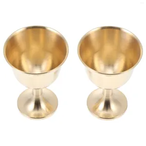 Wine Glasses Brass Chalice Cup Goblet Drinking Beverage Tumbler Cups Lamp Holder Metal For Party Home