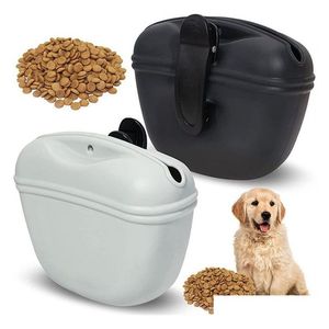 Dog Bowls matare Sile Dogs Snack Påsar Portable Training Midjeväska utomhus mat förvaring påse belöning droppleverans hem trädgård husdjur dh3mx