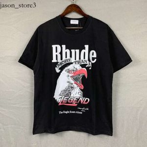 Rhude T-Shirts Tasarımcı T-Shirts Erkek Tişörtleri Yaz Yüzme Tasarımcısı Tshirts Kısa Kısa Kollu Plaj Tarzı Tees Pamuk T-Shirt 34