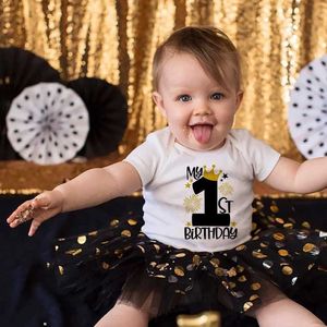 Girl's Dresses My First Birthday Newborn Baby Clothing 1 Year Baby Clothing Toddler Baby Clothing Party Clothing D240520